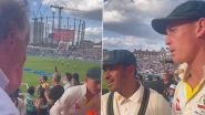 Usman Khawaja, Marnus Labuschagne Hit Back at England Fan After He Called Australian Team &lsquo;Boring&rsquo; Following Day 3 of ENG vs AUS 5th Ashes 2023 Test (Watch Video)