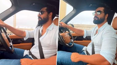 Vicky Kaushal Heads Out for Morning Drive in Rainy Sunday! (Watch Video)
