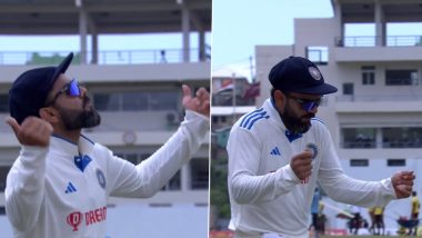 Virat Kohli Seen Dancing on the Field During Day 3 of IND vs WI 1st Test 2023, Video Goes Viral!