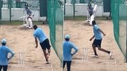 Virat Kohli Plays a Reverse Sweep! Watch India&rsquo;s Star Batter Attempt an Unconventional Shot While Facing Ravi Ashwin in Training Ahead of Test Series vs West Indies