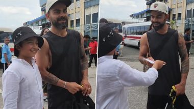 ‘Before the Match..’ Virat Kohli’s Young Fan Reveals Giving India's Star Batsman ‘Good Luck Charm’ Prior to His 29th Test Hundred in IND vs WI 2nd Test 2023 (Watch Video)