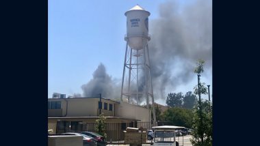 Warner Bros Studios Fire: Blaze Erupts After Electrical Transformer Explodes at Legendary Hollywood Studio in California (See Pics and Videos)