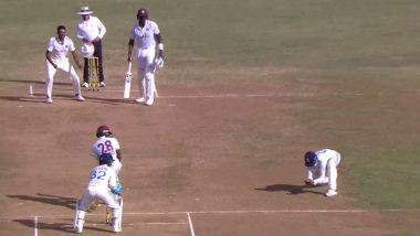 Yashasvi Jaiswal Takes Sharp Low Catch at Short Leg To Help Ravi Ashwin Dismiss Alick Athanaze During Day 3 of IND vs WI 1st Test 2023 (Watch Video)