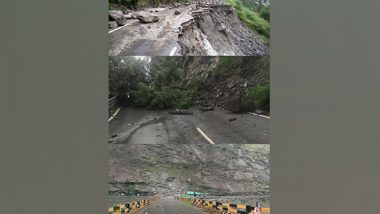 Landslide in Himachal Pradesh: NH-5 Blocked in Shimla and Kinnaur Districts Due To Landslides Following Heavy Rains