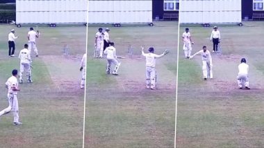 Batter Gets Run Out After Leaving Crease To Congratulate Partner for His Fifty in Club Cricket Match Days After Jonny Bairstow’s Controversial Ashes 2023 Stumping (Watch Video)