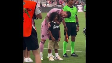 Lionel Messi Consoles DJ Khaled's Son Who Was Crying Ahead of Inter Miami vs Atlanta United Leagues Cup 2023 Match, Video Goes Viral