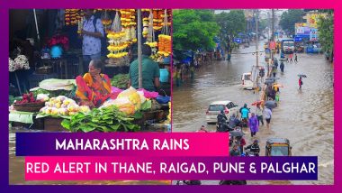 Maharashtra Rains: IMD Issues Red Alert For Heavy Rains In Thane, Raigad, Pune & Palghar On July 21; Orange Alert Issued For Mumbai