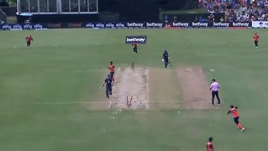 An Absolute Bullet! Chaitanya Bishnoi Gets Matthew Short Run Out With a Brilliant Throw During MLC 2023 Match Between SFU and WF (Watch Video)