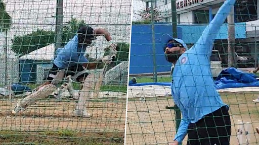 Virat Kohli, Rohit Sharma and Other Team India Cricketers Hit the Nets Ahead of 1st Test Against West Indies (Watch Video)