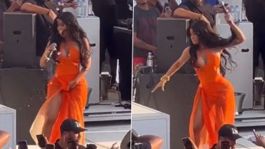 Cardi B Throws Microphone at Concert-Goer Who Splashes Her With Drink Mid-Performance (Watch Video)