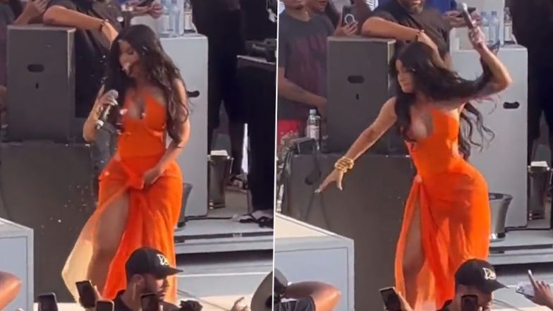 Cardi B Throws Microphone at Concert-Goer Who Splashes Her With Drink Mid-Performance (Watch Video)