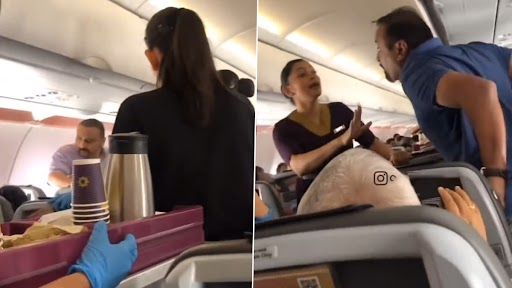 Men Fighting Inside Vistara Flight Video: Ugly Brawl Breaks Out on Plane After Man Allegedly Misbehaves With Co-Passenger's Daughter