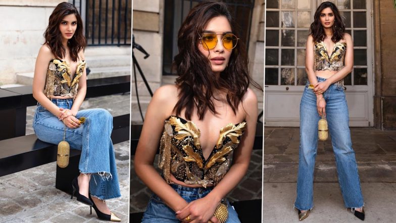 Diana Penty In Black and Golden Corset Top with Denim Jeans Exudes Royalty and Style (View pics)