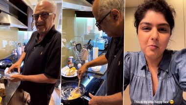 Boney Kapoor Making Scrambled Eggs For Daughter Anshula Kapoor Is The Cutest Thing on Internet Today (Watch Video)