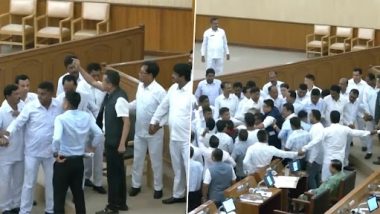 Tripura Assembly Ruckus Video: Five MLAs Suspended From Assembly for ‘Disrupting’ Budget Proceedings, Opposition Stages Walkout