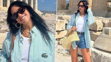 Dua Lipa Rocks Striped Shirt With Denim Shorts, The 'Levitating' Singer Is All Things Touristy in Latest Pics! (View)