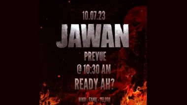 Jawan: Shah Rukh Khan and Nayanthara's Action Thriller Prevue To Be Out On July 10 (Watch Video)