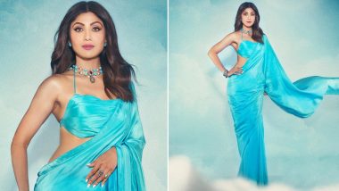 Shilpa Shetty Kundra Slays In Sassy Ocean Blue Saree Like No Other! (View Pics)