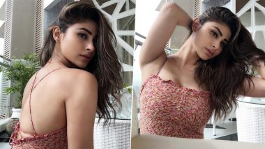Mouni Roy's Stunning Monsoon Sunday, Actress Flaunts Sexy Back In Ruched Printed Dress (View Pics)