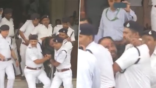 BJP MLA Sanjay Singh Marshalled Out of Bihar Assembly Day After Party Worker Dies in Protest March (Watch Video) - Vimarsana News