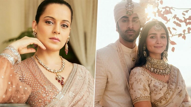 Kangana Ranaut Cryptically Takes Dig At Ranbir And Alia, Tags Their Marriage 'Fake'