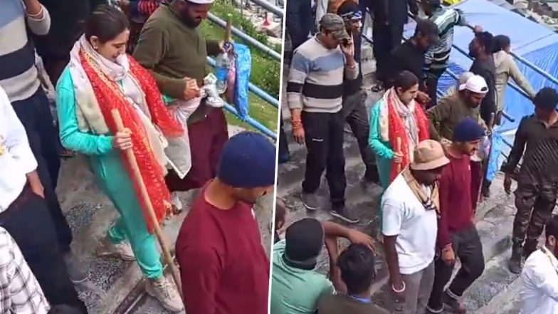 Sara Ali Khan Goes For Amarnath Yatra In Jammu And Kashmir Amid High Security (Watch Video)