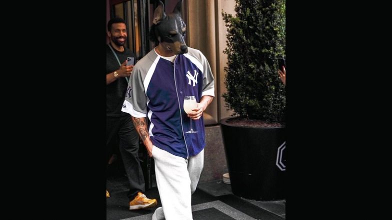 Drake Proves He’s 'For All The Dogs', Rocks Doberman Mask While Leaving From Hotel (View Pic)