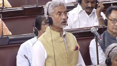 'Modi, Modi' Chants Echo in Rajya Sabha as S Jaishankar Makes Statement on India's Foreign Policy, Opposition MPs Shout 'INDIA, INDIA' (Watch Video)