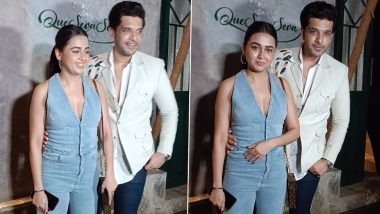 Tejasswi Prakash Turns Up the Heat in Backless Denim Top for Date Night with Karan Kundrra (Watch Video)