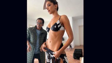 Deepika Padukone Turns Up the Heat in Sexy Black and White Bikini; Ranveer Singh's Reaction is Unmissable (View Pic)