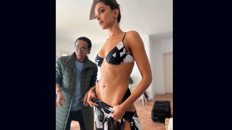 Deepika Padukone Turns Up the Heat in Sexy Black and White Bikini; Ranveer Singh's Reaction is Unmissable (View Pic)