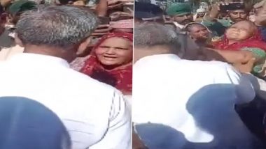 Haryana MLA Slapped Video: Fuming Woman Slaps JJP MLA Ishwar Singh in Guhla as He Visits Flood Affected Areas, Asks ‘Why Have You Come Now?’