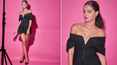 Ananya Panday Stuns in Mini Black Off-Shoulder Dress; Dream Girl 2 Actress Exudes Boss Babe Vibes (View Pics)