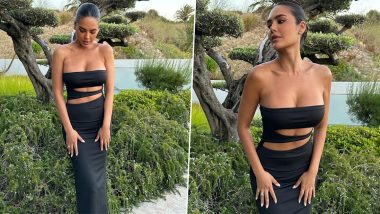 Esha Gupta Flaunts Her Hot Bod in a Sexy Black Bandeau Cut-Out Dress (View Pics)