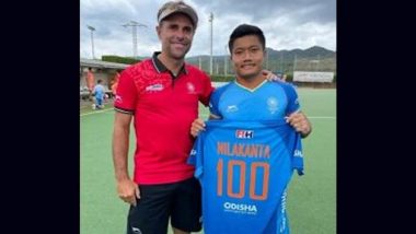 Hockey India Congratulates Indian Men's Team Midfielder Nilakanta Sharma on Completing 100 International Caps