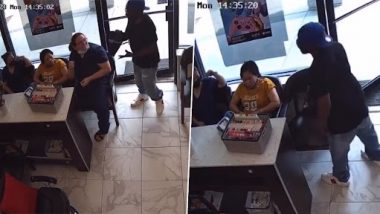 Atlanta Failed Robbery Attempt Video: Man Tries to Loot Nail Salon in Georgia, Fails After Customers Largely ‘Ignore Him’