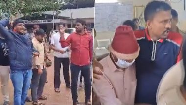 Karnataka Shocker: Church Priest Sexually Abuses Minor Student at Shivamogga College, Arrested; Banjara Community Members Protest (Watch Video)