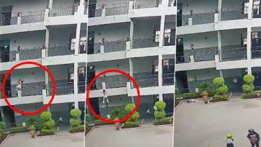 Kanpur Shocker: Class 3 Student Jumps Off First Floor Of School Building After Being Inspired By Krrish Movie; Video Surfaces on Social Media