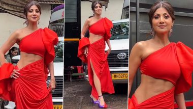 Shilpa Shetty Redefines Fitness Goals with Toned Abs In Dazzling Thigh-High Slit Gown (Watch Video)
