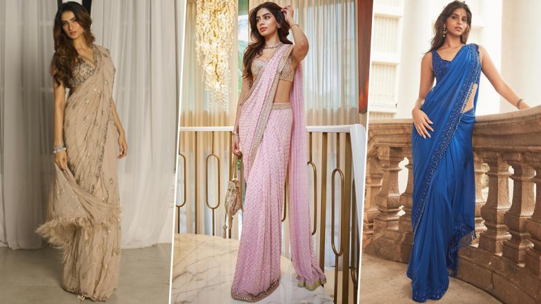 Aaliyah Kashyap Engagement: Suhana Khan, Khushi Kapoor or Palak Tiwari, Whose Saree Did You Like the Most?