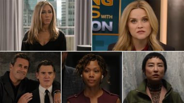 The Morning Show Season 3 Trailer: Jennifer Aniston, Reese Witherspoon’s Loyalties Are Tested When a Big Shot Takes Interest in UBA (Watch Video)