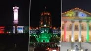 Independence Day 2023 Photos: A Look at Iconic Buildings and Monuments Lit Up in Tricolour Lights on 77th Independence Day (View Pics)
