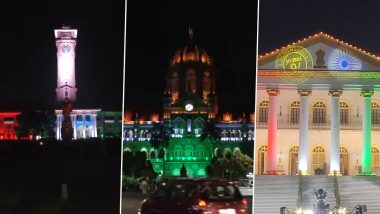 Independence Day 2023 Photos: A Look at Iconic Buildings and Monuments Lit Up in Tricolour Lights on 77th Independence Day (View Pics)