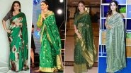 Green Sarees For Hariyali Teej 2023: Deepika Padukone, Anushka Sharma Will Help You Dress Up for this Sawan Maas Festival