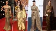 All That Glitters is Gold! Kareena Kapoor Khan, Kiara Advani & Other Beauties Shining in Their Gold Sarees