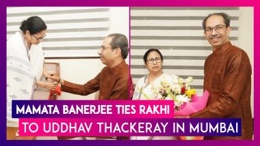 West Bengal CM Mamata Banerjee Ties Rakhi To Uddhav Thackeray Ahead Of INDIA Bloc Meet In Mumbai, Says ‘Khela Hoga’