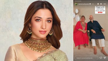 Tamannaah Bhatia Shares Priceless Pictures To Wish Her Parents on Their 40th Wedding Anniversary