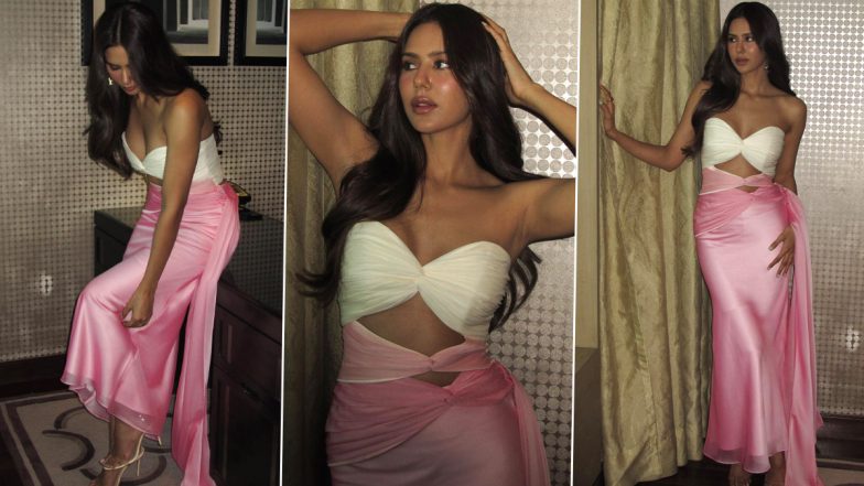 Sonam Bajwa Slays in Strapless White and Pink Cut-Out Dress (See Pics)