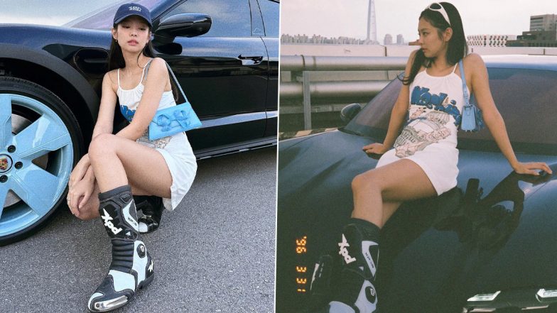 BLACKPINK Jennie Poses With a Black Porsche Car in Chic Sleeveless White Dress (See Pics)