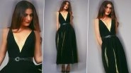 Fatima Sana Shaikh Looks Fabulous in Black Sleeveless Maxi Dress With Plunging Neckline (See Pics)